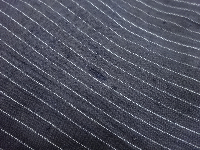 アンティーク 本場宮古上布 縞織り出し着物(材料)